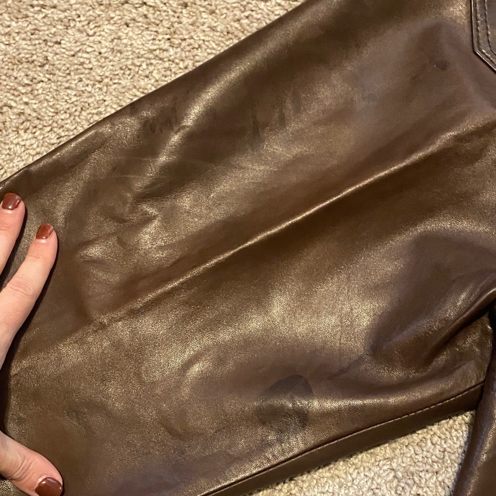 Vintage Leather Lanna pants size 10 Brown - Picture 12 of 16